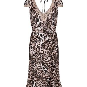 Little Joe Woman by Gail Elliott Tiger Lily Leopard Print V-Neck Dress